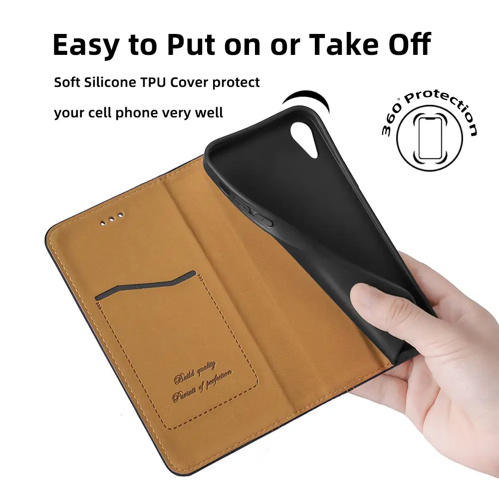 OohTeX Fashion Soft PU TPU Silicone Plaid Magnetic Suction Leather Phone Case(PGW) - Image 5