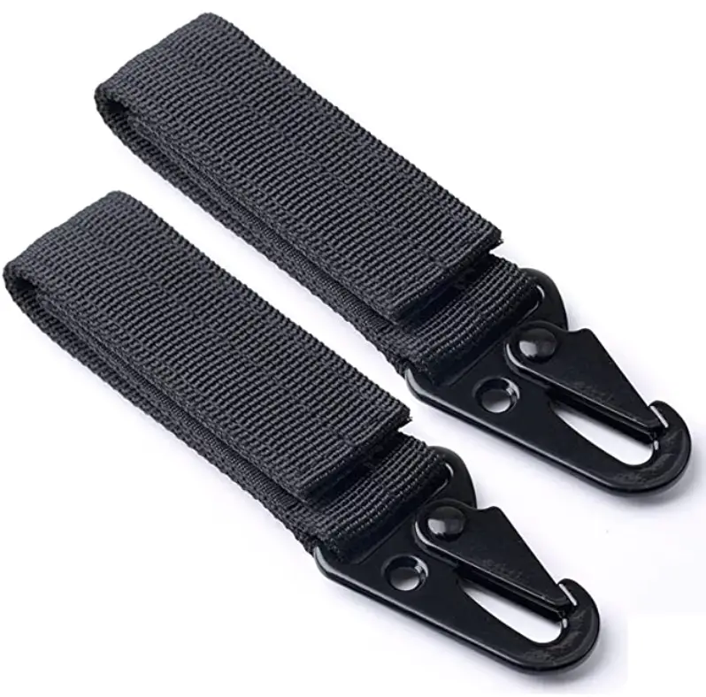OohTeX Tactical Belt Hanging Carabiners Hook Nylon Webbing Buckle Strap Clip for MOLLE Backpack(TBHC)