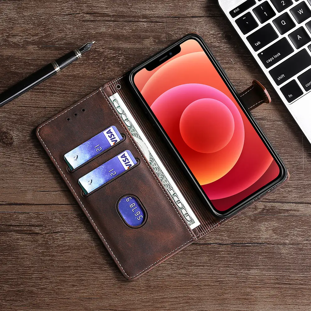 OohTeX Soft PU TPU Silicone Magnetic Cards Leather Wallet Mobile Covers(PCM) - Image 6