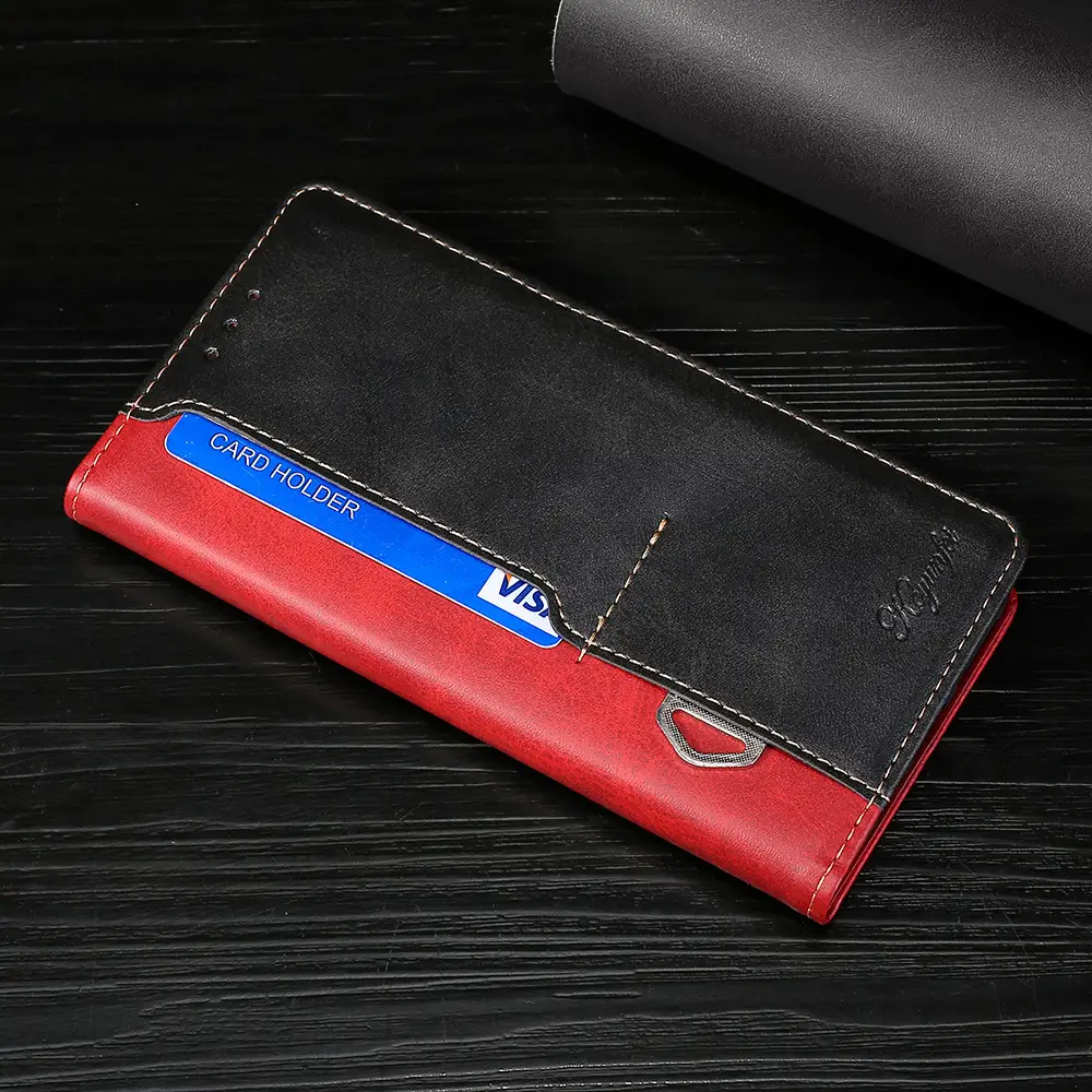 OohTeX High-quality Leather Phone Case Shockproof Flip-in Card Contrast color Leather Phone Case(PZS) - Image 4