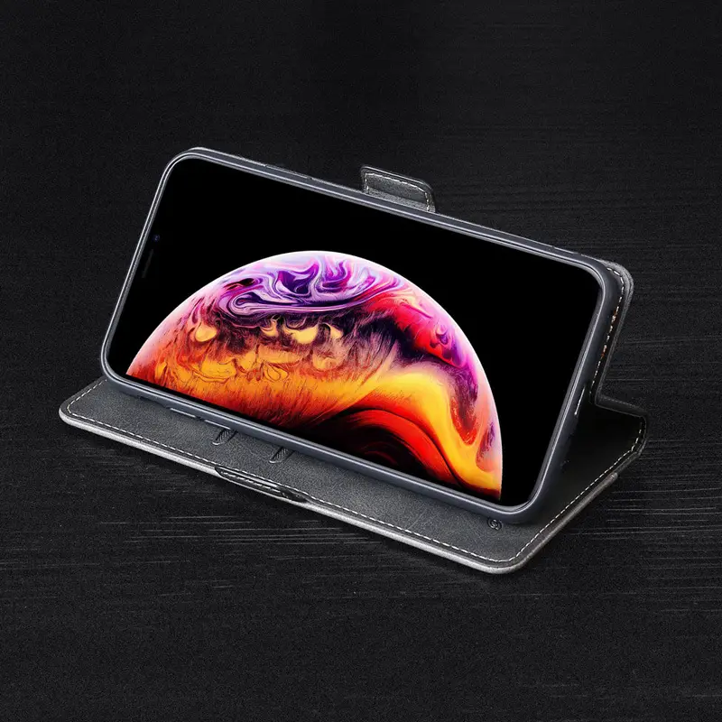 OohTeX High-quality Leather Phone Case Shockproof Flip-in Card Contrast color Leather Phone Case(PZS) - Image 2
