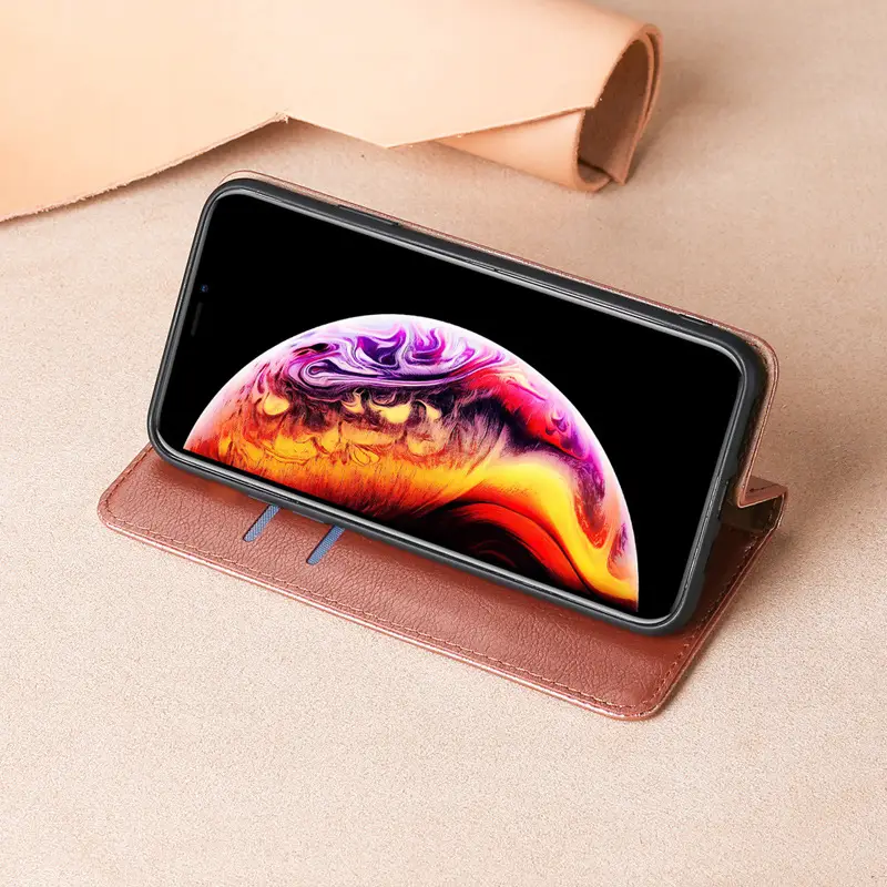 OohTeX Vintage Soft PU TPU Silicone Magnetic Cards Leather Wallet Mobile Covers(PCS) - Image 3