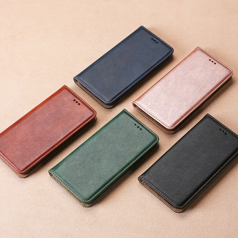 OohTeX Vintage Soft PU TPU Silicone Magnetic Cards Leather Wallet Mobile Covers(PCS) - Image 5