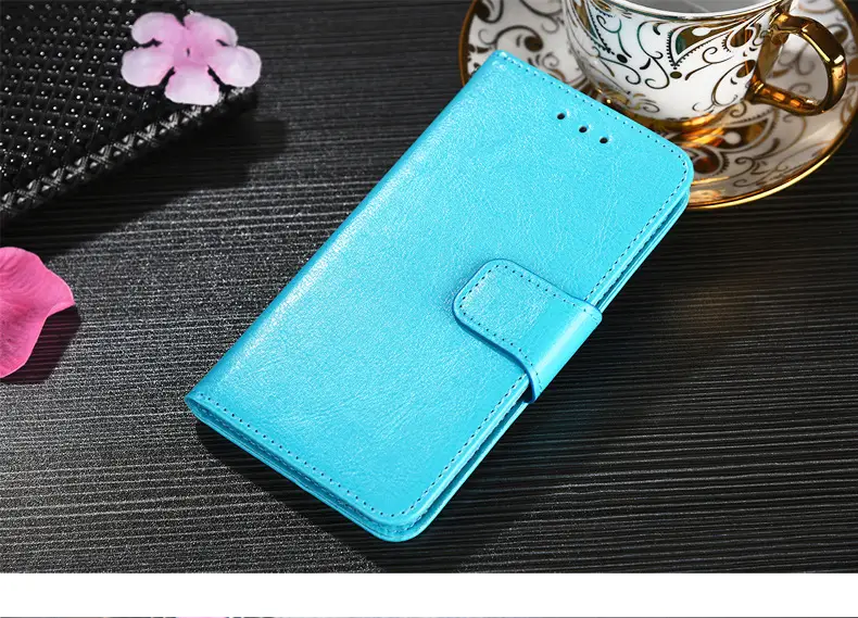 OohTeX Vintage Soft PU TPU Silicone Crazy Horse Crystal Pattern Leather Phone Case(PR6) - Image 6