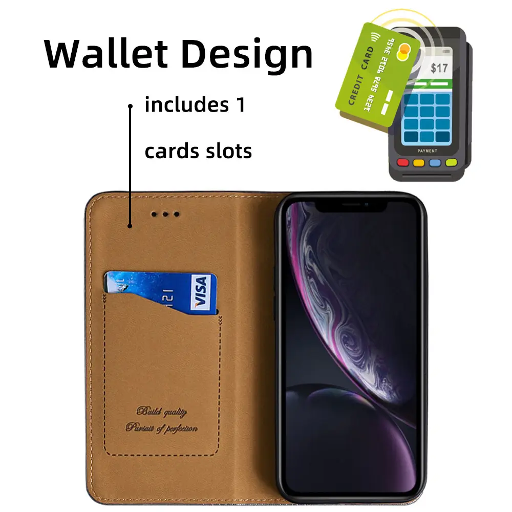 OohTeX Fashion Soft PU TPU Silicone Plaid Magnetic Suction Leather Phone Case(PGW) - Image 7