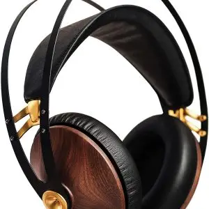 OohTeX Wired Over-Ear Headphone with Mic and Self Adjustable Headband Classic Wooden Closed-Back HIFI Headset (PC-99)