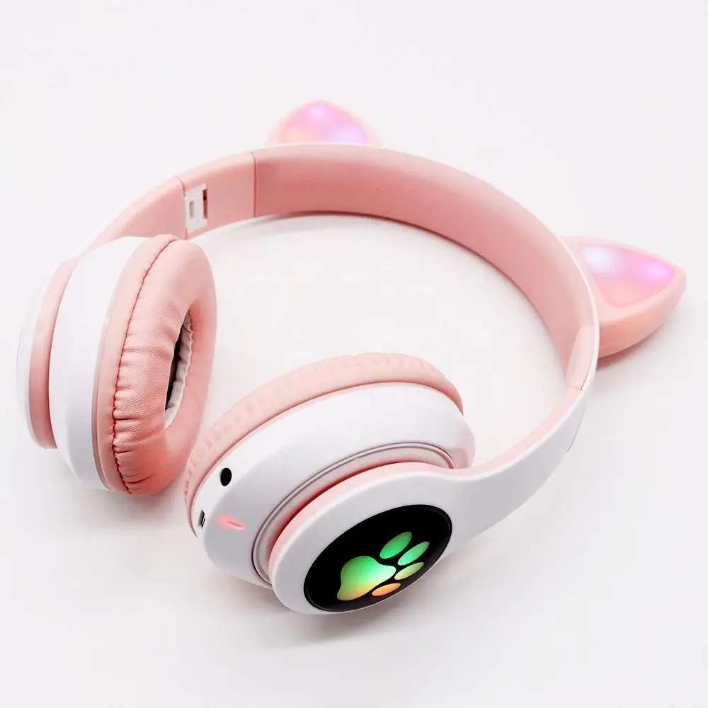 Wireless Cat Ear Bluetooth 5.0 Headset Microphone Handfree Earphone Headphone With LED Light - Image 13