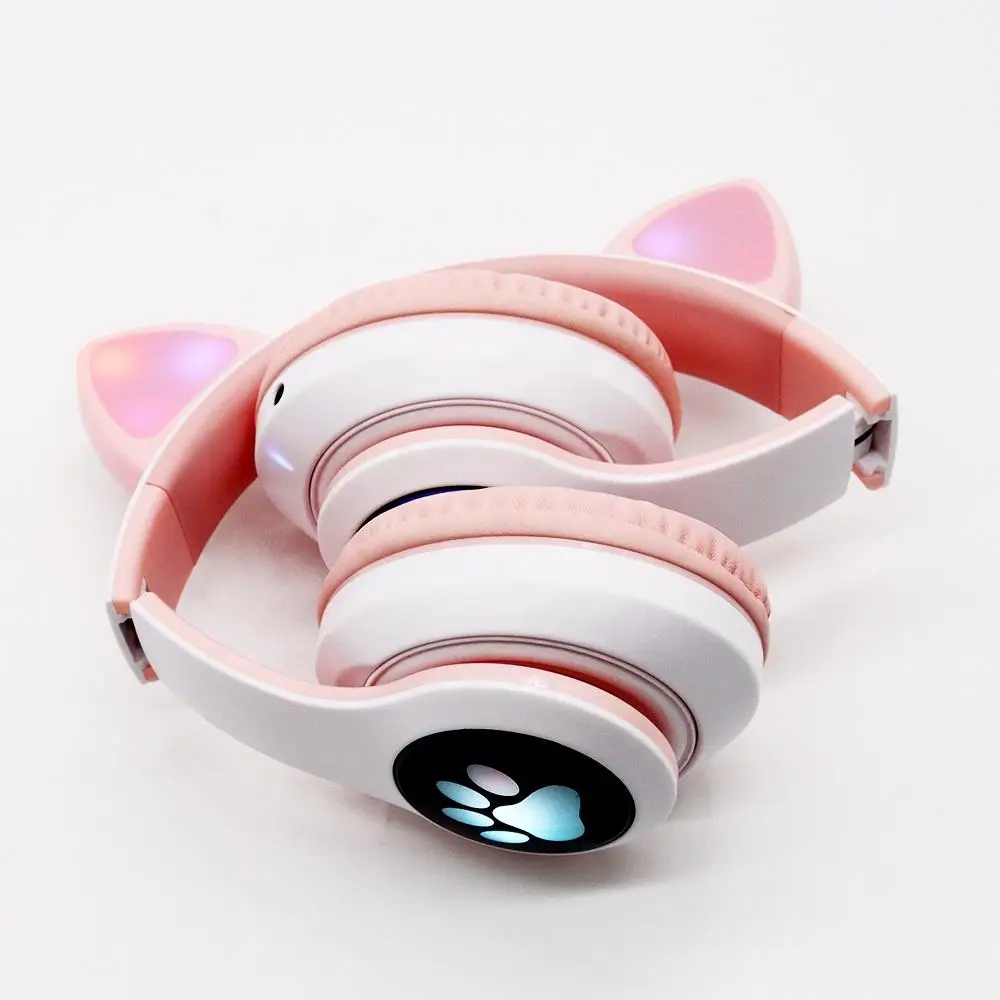 Wireless Cat Ear Bluetooth 5.0 Headset Microphone Handfree Earphone Headphone With LED Light - Image 14