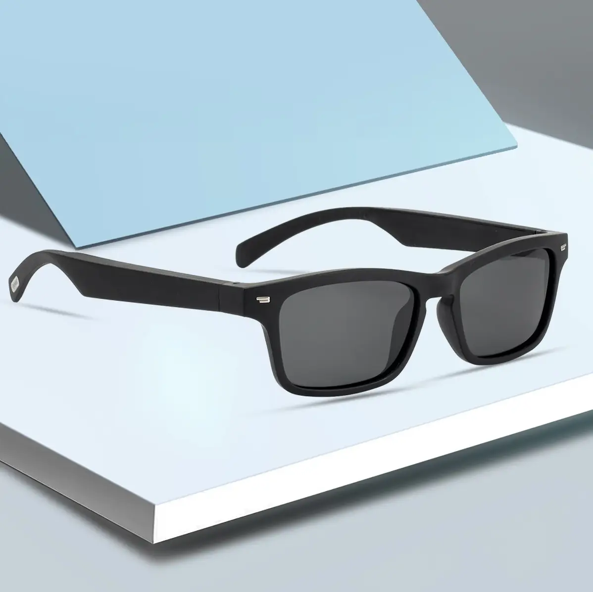 BT 5.3 Factory price square lightweight polarized compatible audio smart glasses Falco Smart Glasses OT-01B - Image 4