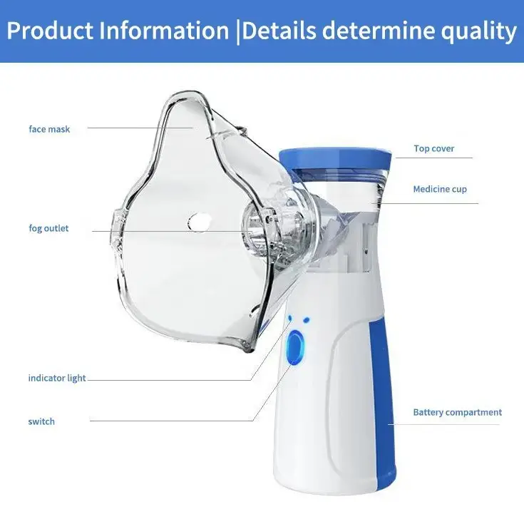302 Portable Ultrasonic Mesh Nebulizer | Silent, Efficient Respiratory Relief for Adults & Children - Image 6