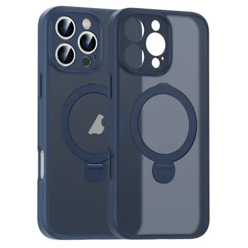 iPhone 16 Matte 360-Degree Rotating Stand MagSafe Phone Case - Image 5