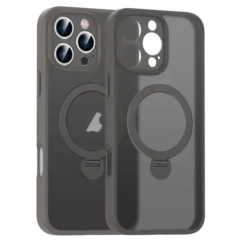 iPhone 16 Matte 360-Degree Rotating Stand MagSafe Phone Case - Image 4