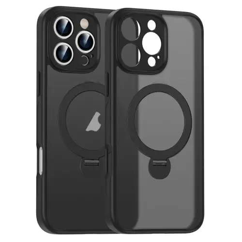 iPhone 16 Matte 360-Degree Rotating Stand MagSafe Phone Case - Image 3