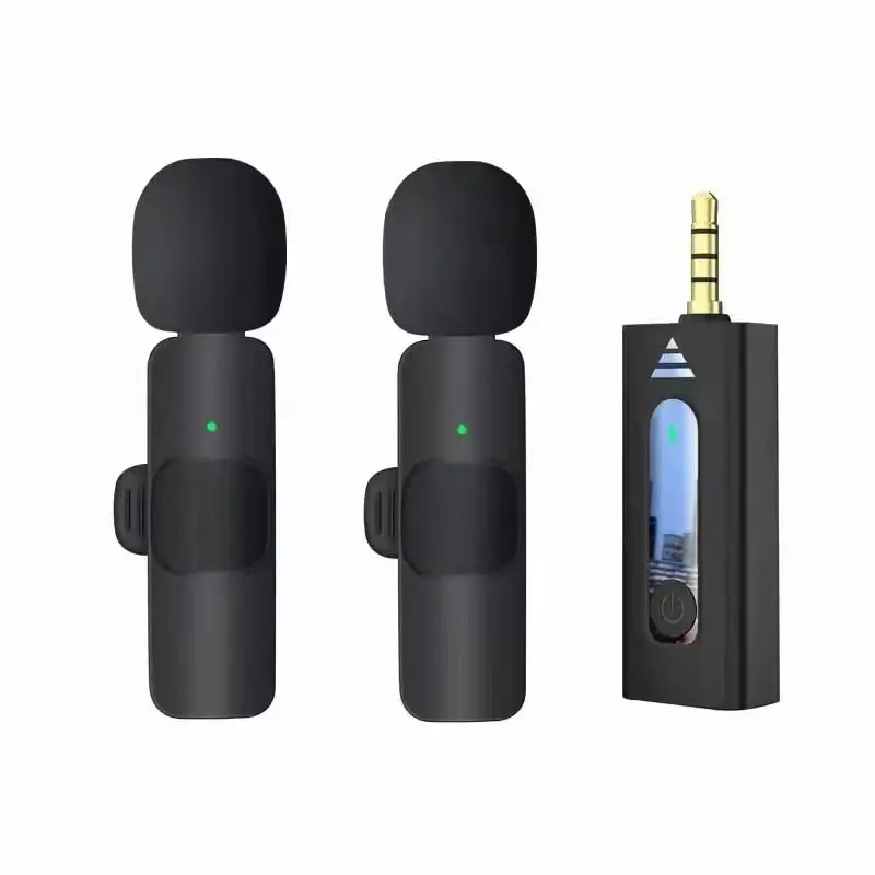 Ultimate Noise-Cancelling Wireless Microphone for Vlogging & Livestreams | 3.5mm | 2.4G | Dual Lavalier Setup
