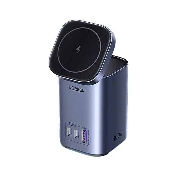 100W GaN Charger with MagSafe Wireless Charging Dock - Image 5