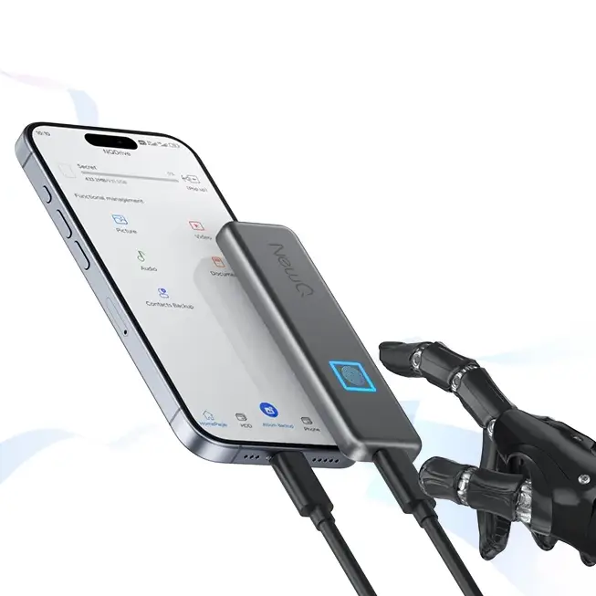 NewQ Fingerprint Encrypted SSD – Secure Your Data with a Single Touch!