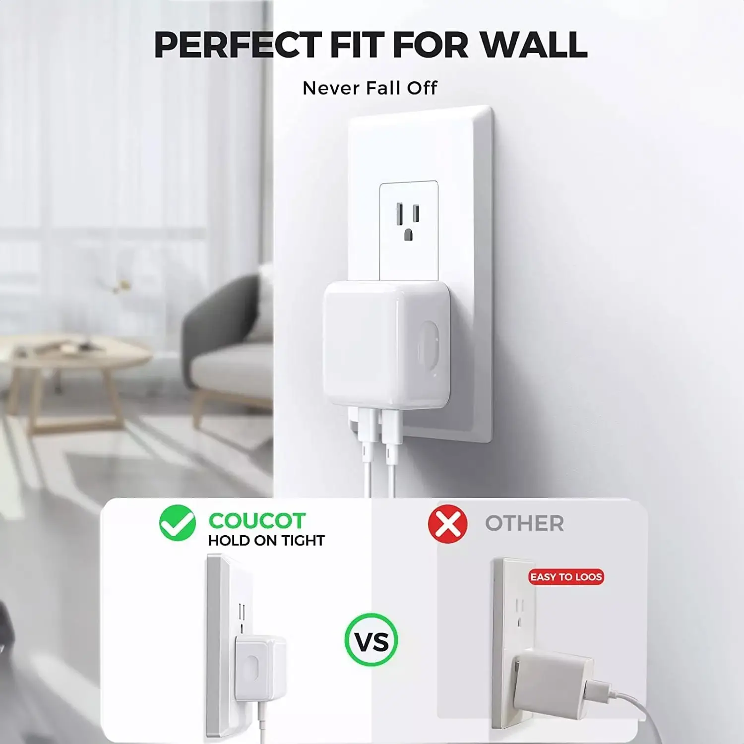 35W Dual USB-C Port Compact Power Adapter with Foldable Design - Image 2
