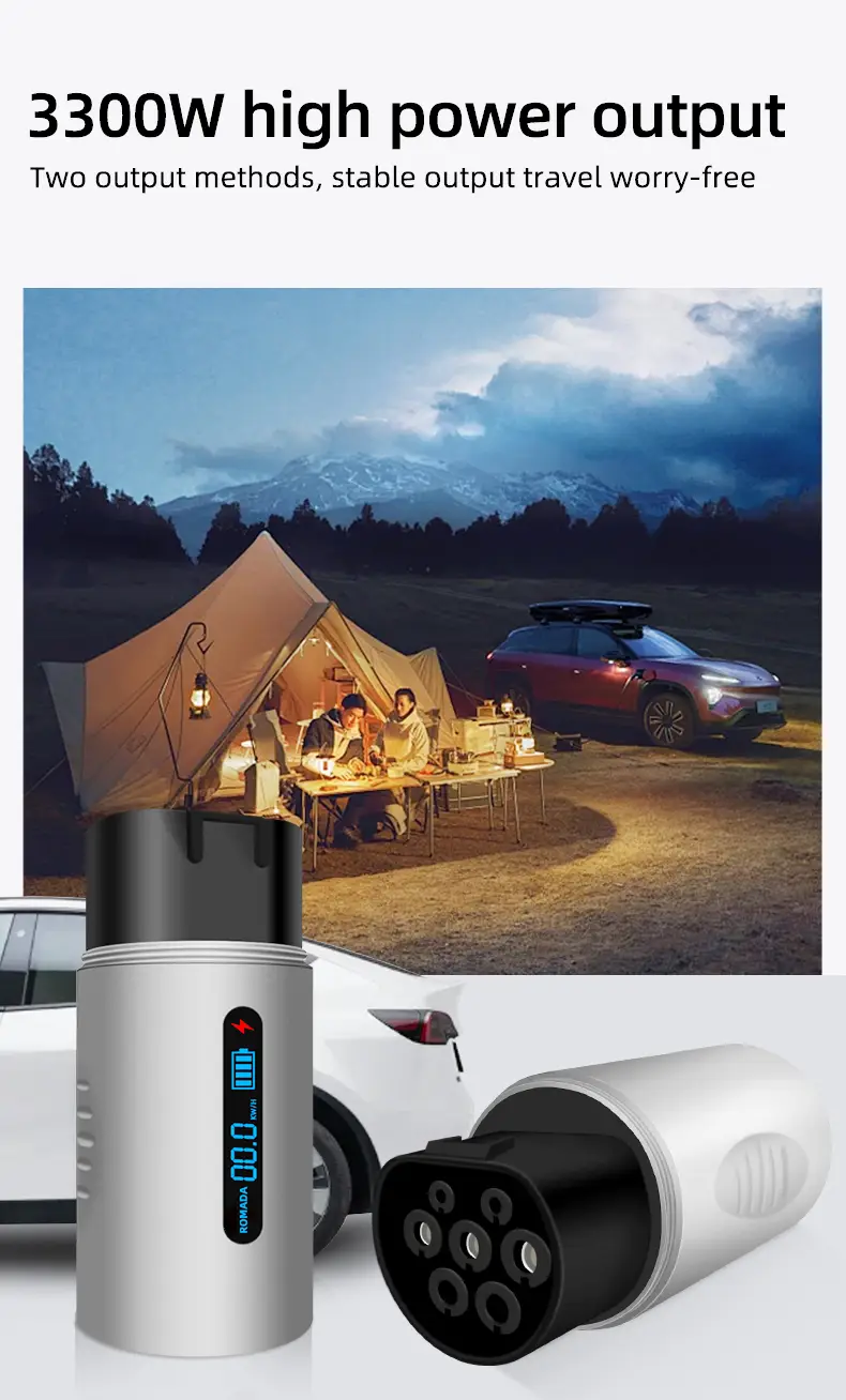 Universal Electric Vehicle Outdoor Power Converter Plug - High Power 3.3KW Portable Solution for EVs - Image 2