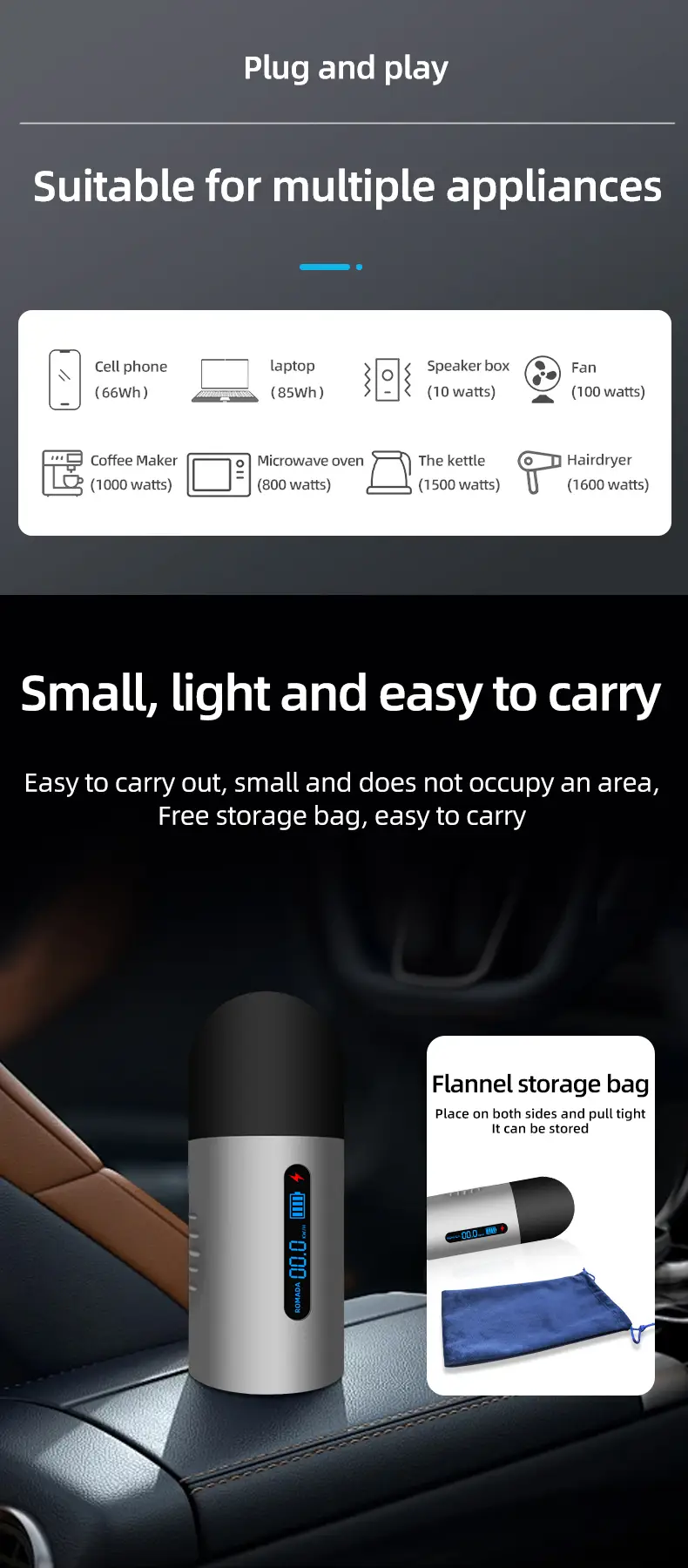 Universal Electric Vehicle Outdoor Power Converter Plug - High Power 3.3KW Portable Solution for EVs - Image 8