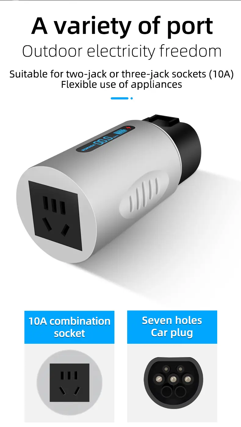 Universal Electric Vehicle Outdoor Power Converter Plug - High Power 3.3KW Portable Solution for EVs - Image 9