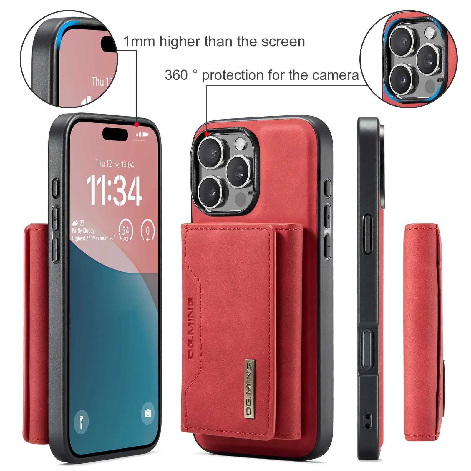 Elegant Magnetic Cardholder Wallet Case for iPhone & Samsung – Premium 2-in-1 Design with Secure Magnetic Closure - Image 11