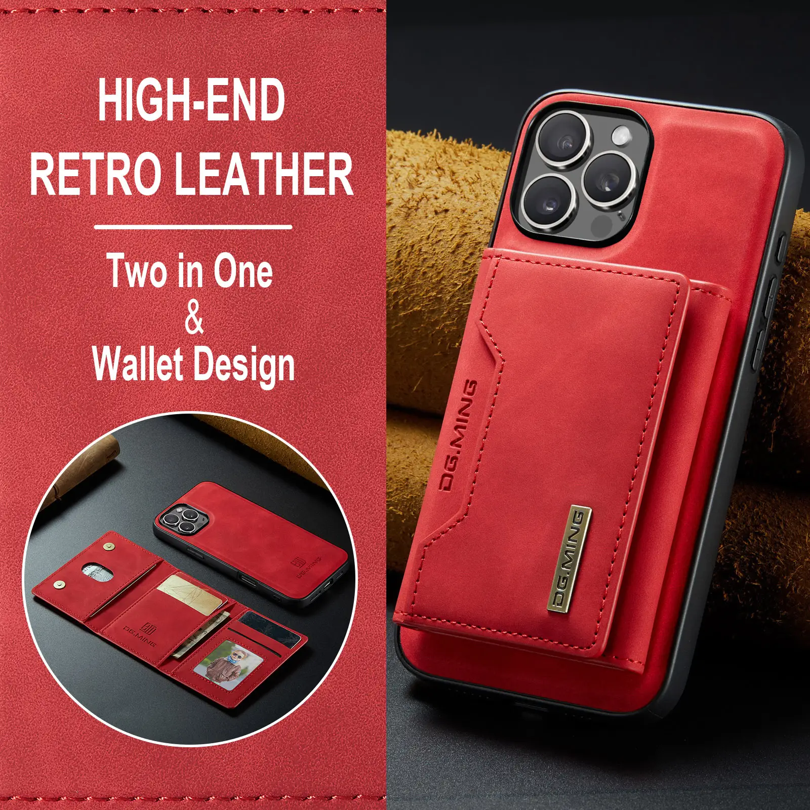Elegant Magnetic Cardholder Wallet Case for iPhone & Samsung – Premium 2-in-1 Design with Secure Magnetic Closure - Image 7