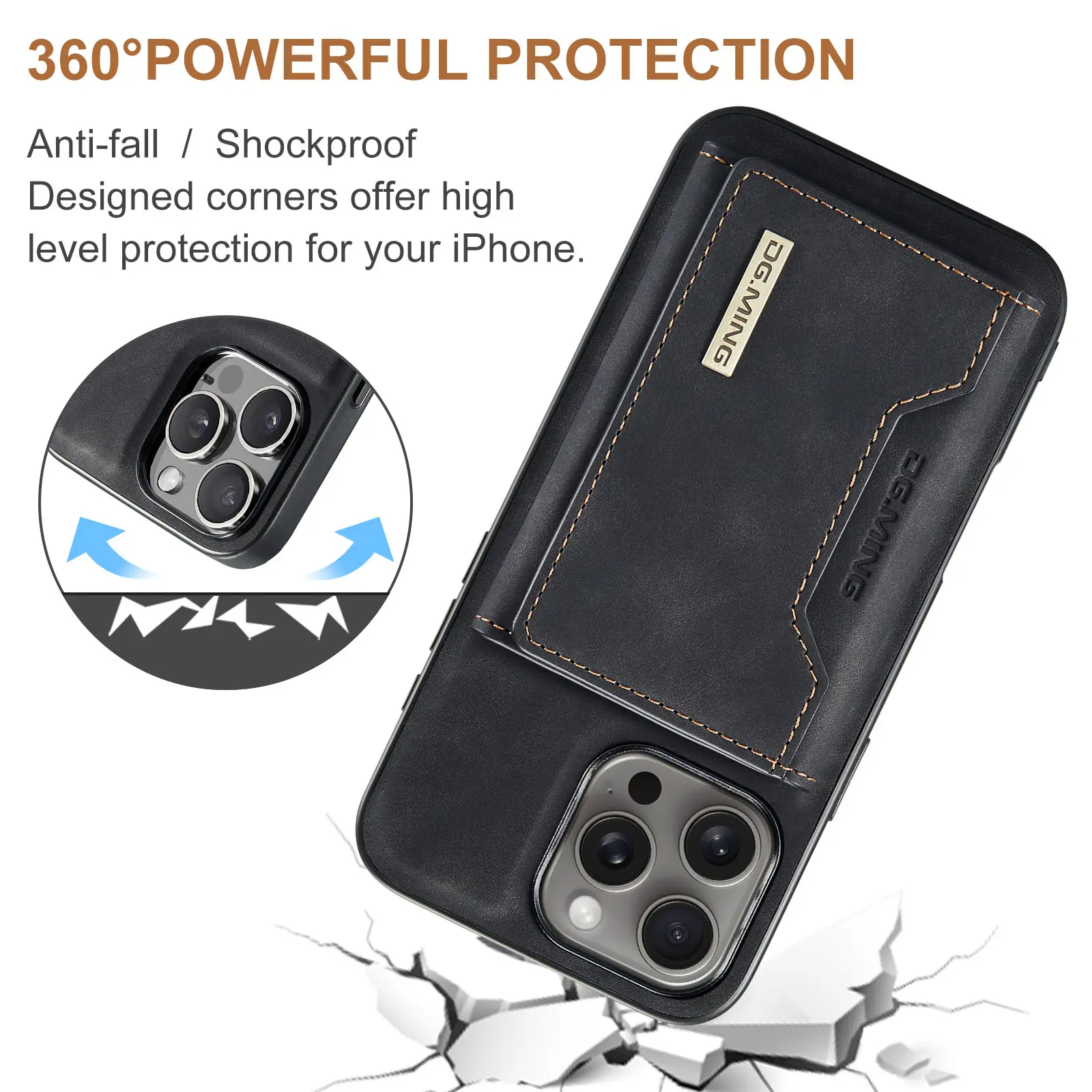 Elegant Magnetic Cardholder Wallet Case for iPhone & Samsung – Premium 2-in-1 Design with Secure Magnetic Closure - Image 10