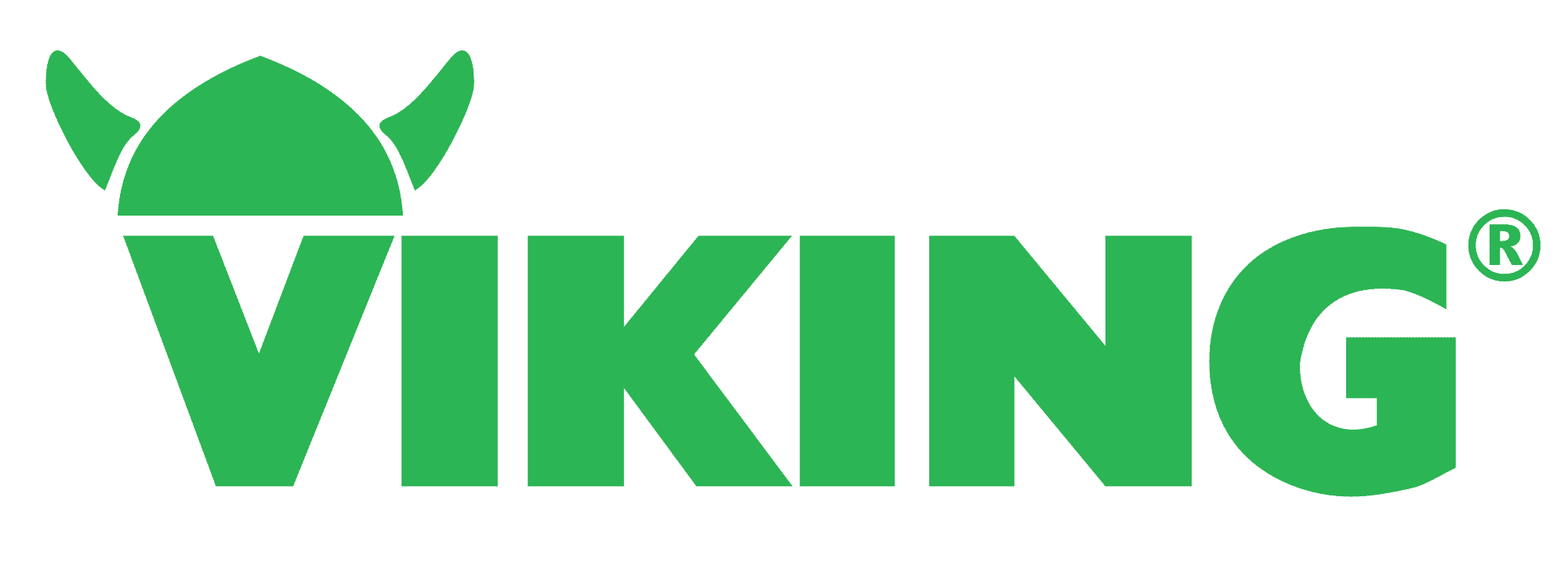 Logo vert avec le mot « VIKING » en gras et une illustration de casque à cornes au-dessus du « V », incarnant l'esprit du Paysagiste Elagage Albi.