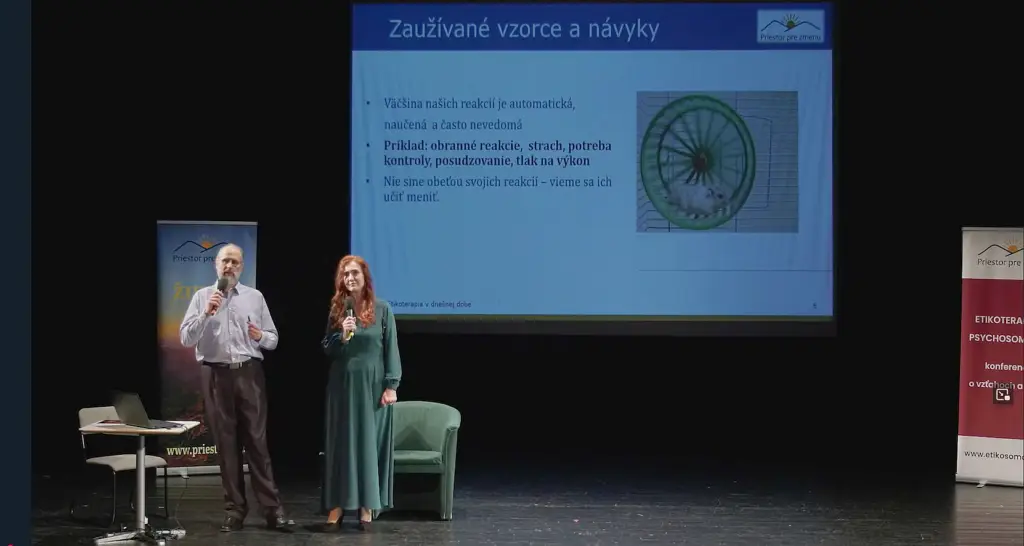 Obraz škrečka bežiaceho v kolese výstižne symbolizuje opakovanie tých istých vnútorných reakčných schém. Často sa prejavujú ako obranné reakcie, strach, potreba kontroly, posudzovanie či tlak na výkon.