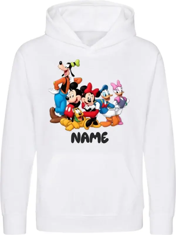 Custom Name Disney Squad White Pullover Hoodie