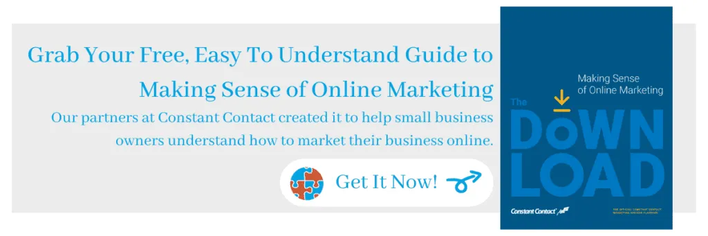 The cover of the guide to making sense of online marketing for small businesses.