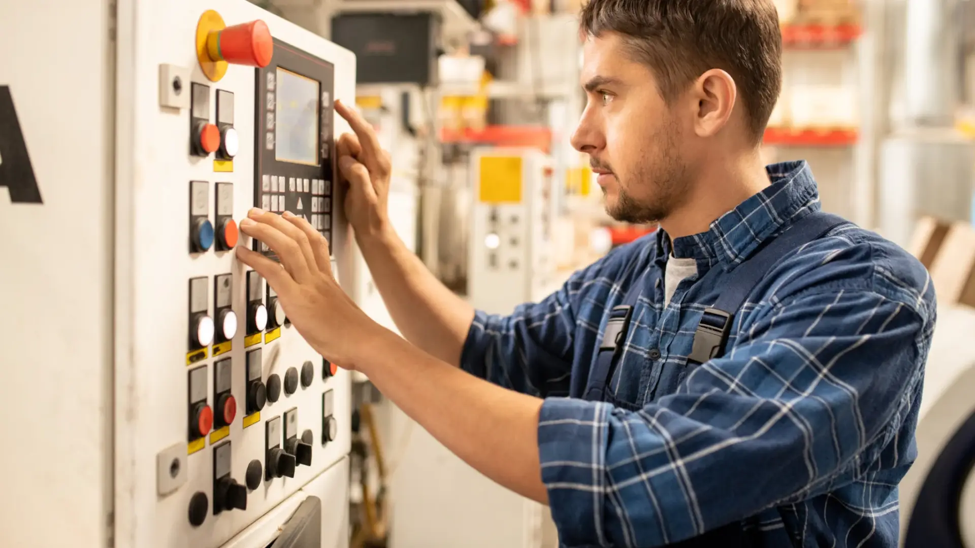 Licensed residential electrician working in a Glendora, CA home