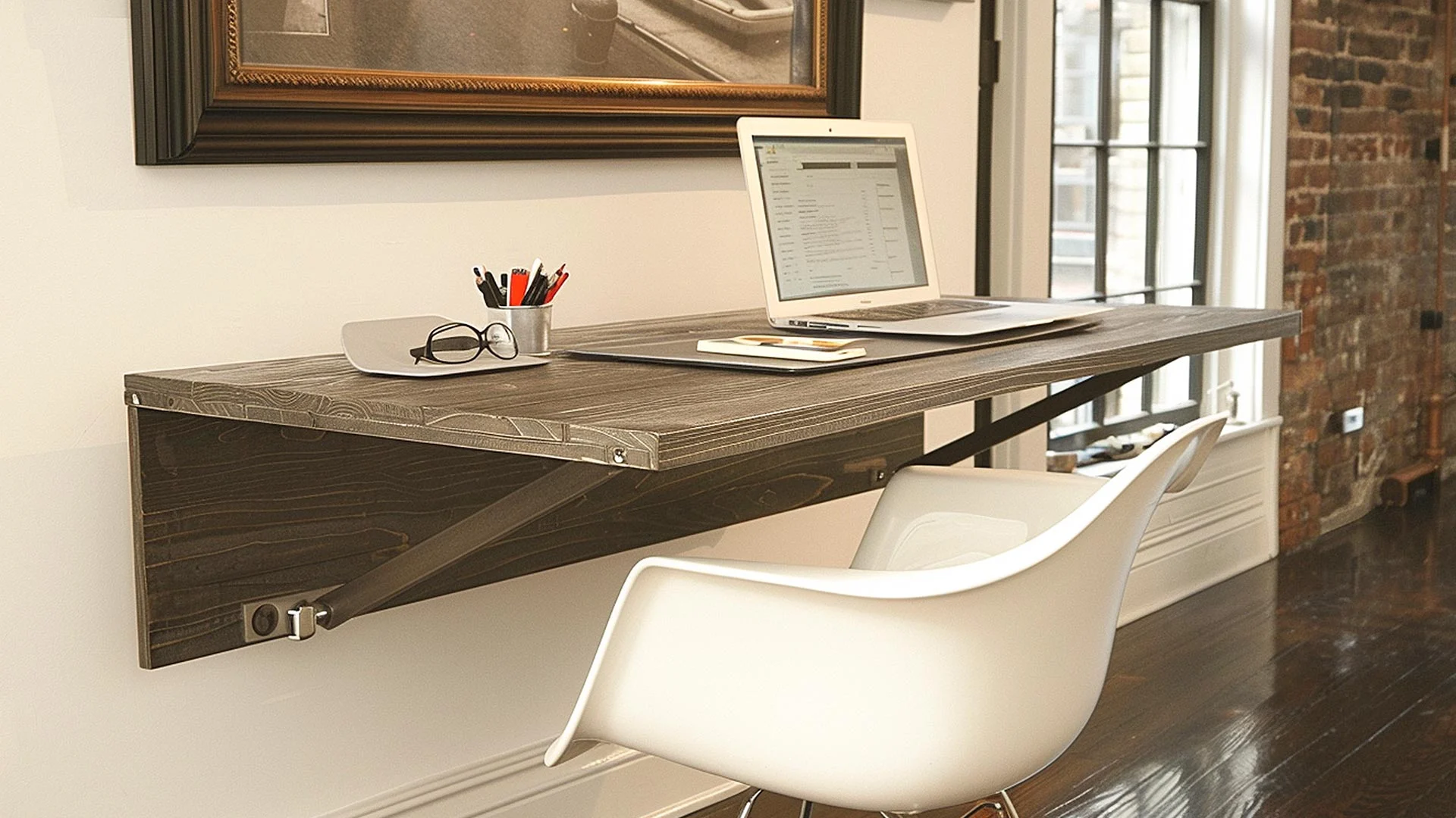 Compact Wall-Mounted Desk