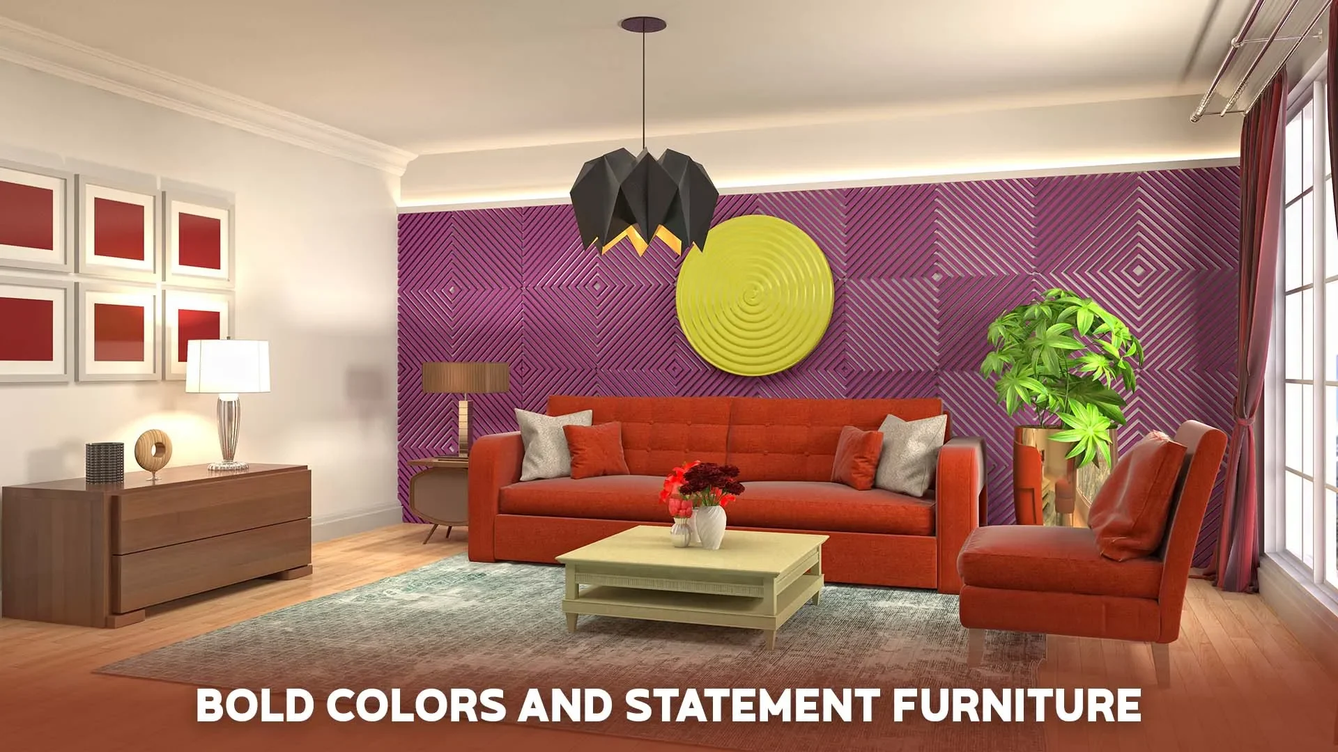 Bold Colors and Statement Furniture
