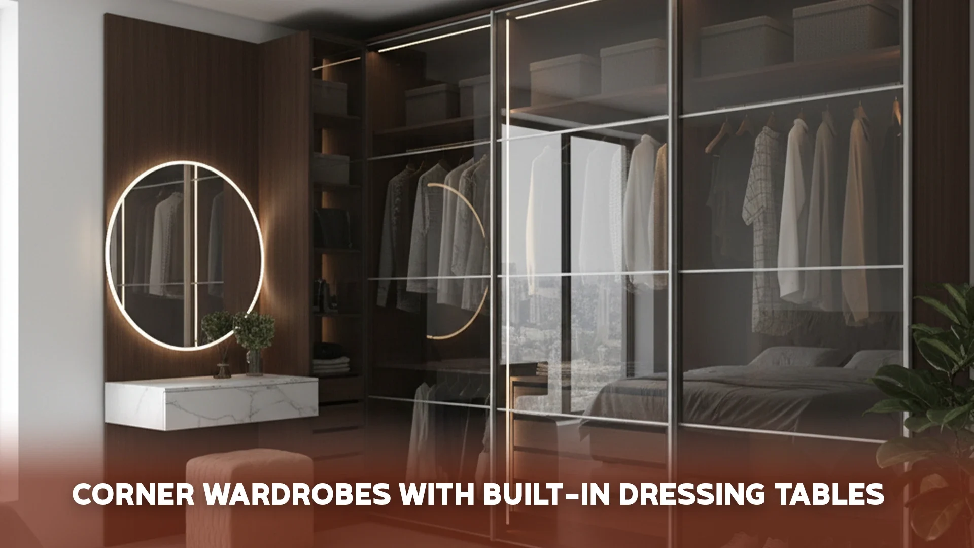 Corner Wardrobes with Built-In Dressing Tables