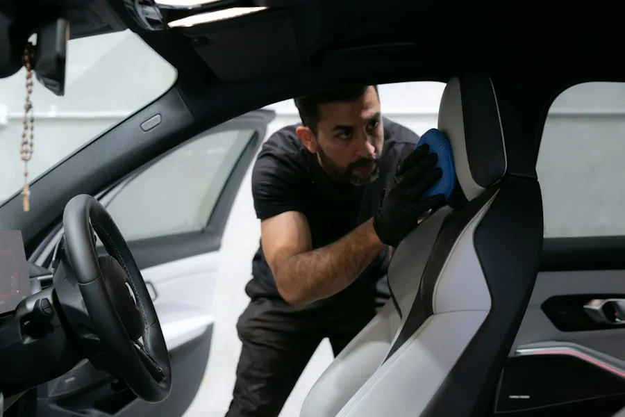 Photo car seat stain removal methods