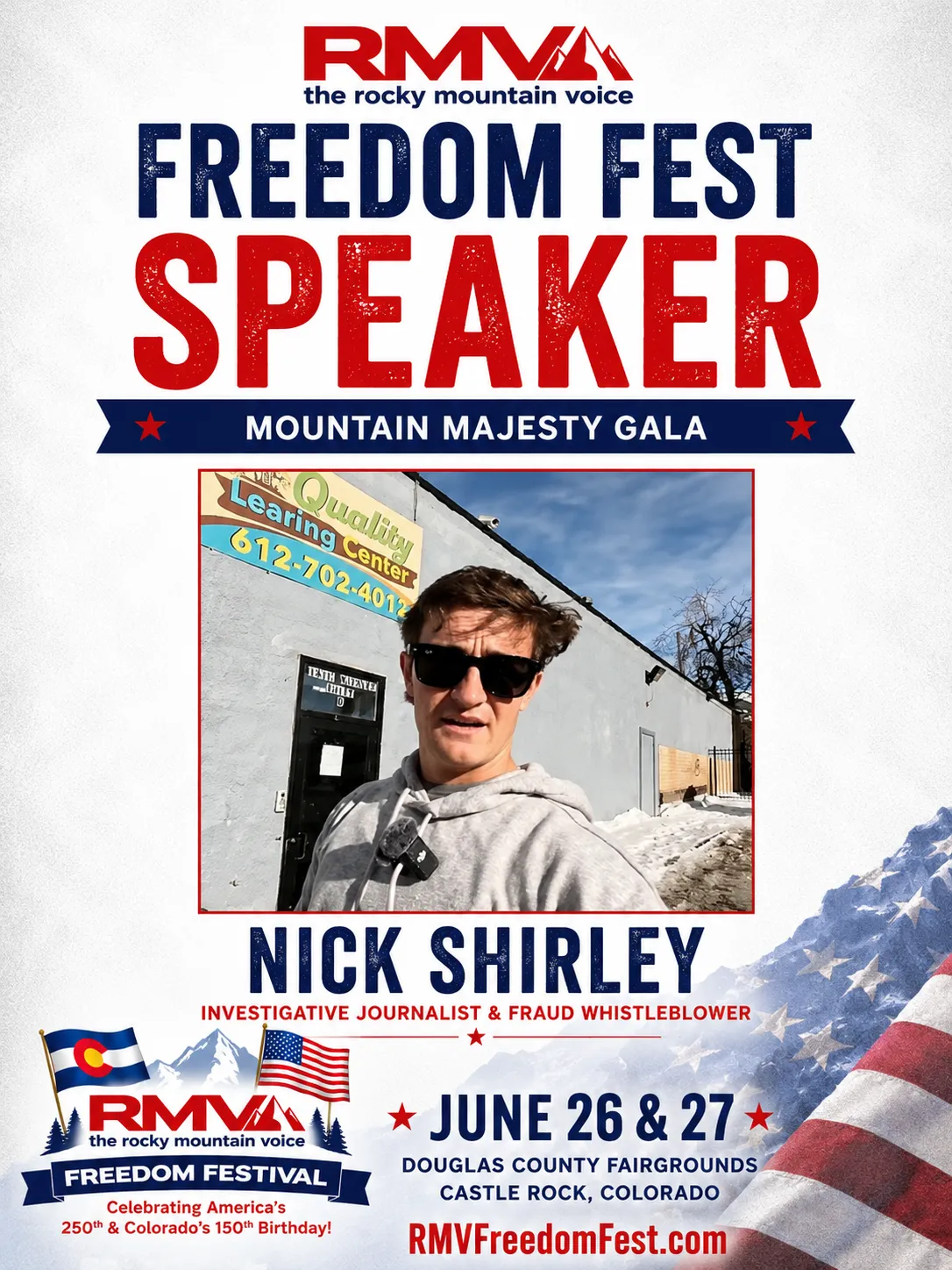 Nick Shirley — RMV Freedom Festival 2026 speaker poster