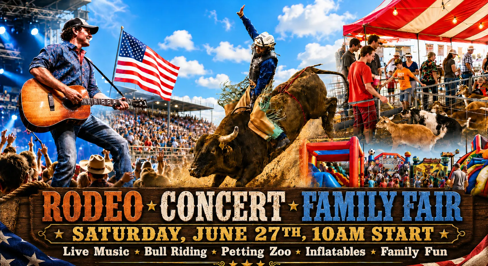Rodeo, Concert, Family Fair - Saturday June 27, 10am START