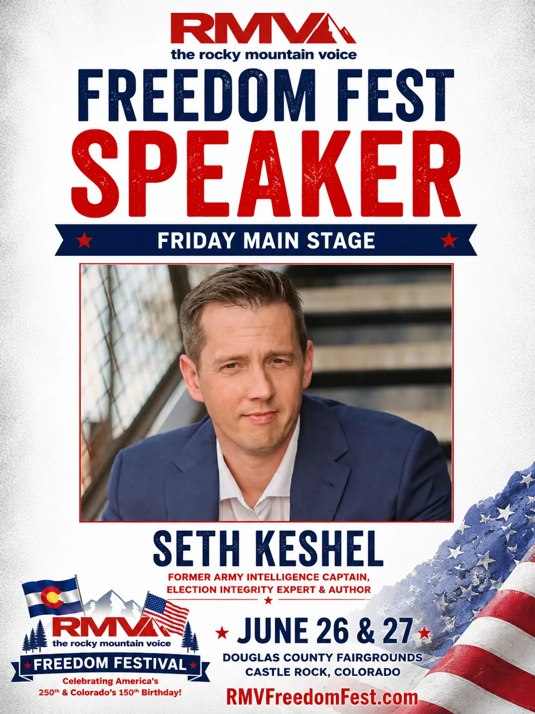 Seth Keshel — RMV Freedom Festival 2026 speaker poster