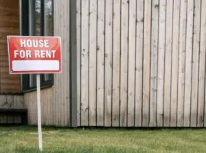 To Let sign outside house