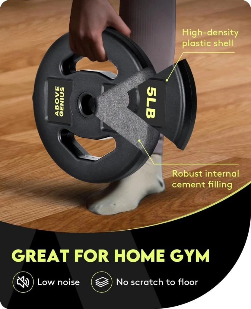 Abovegenius Barbell Weight Set for Lifting, 45 Lb Weight Bar Set with Adjustable Weights for Workout Bar for Home Gym Abovegenius Barbell Weight Set for Lifting, 45 Lb Weight Bar Set with Adjustable Weights for Workout Bar for Home Gym