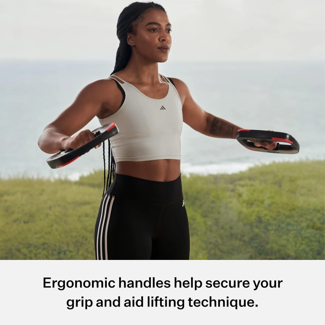 Ergonomic Free Weights for Total Body Workouts Review les-mills-dual-purpose-55-lbs-ergonomic-free-weights-for-women-at-home-workout-equipment-workout-weights-plates-hand-wei-1