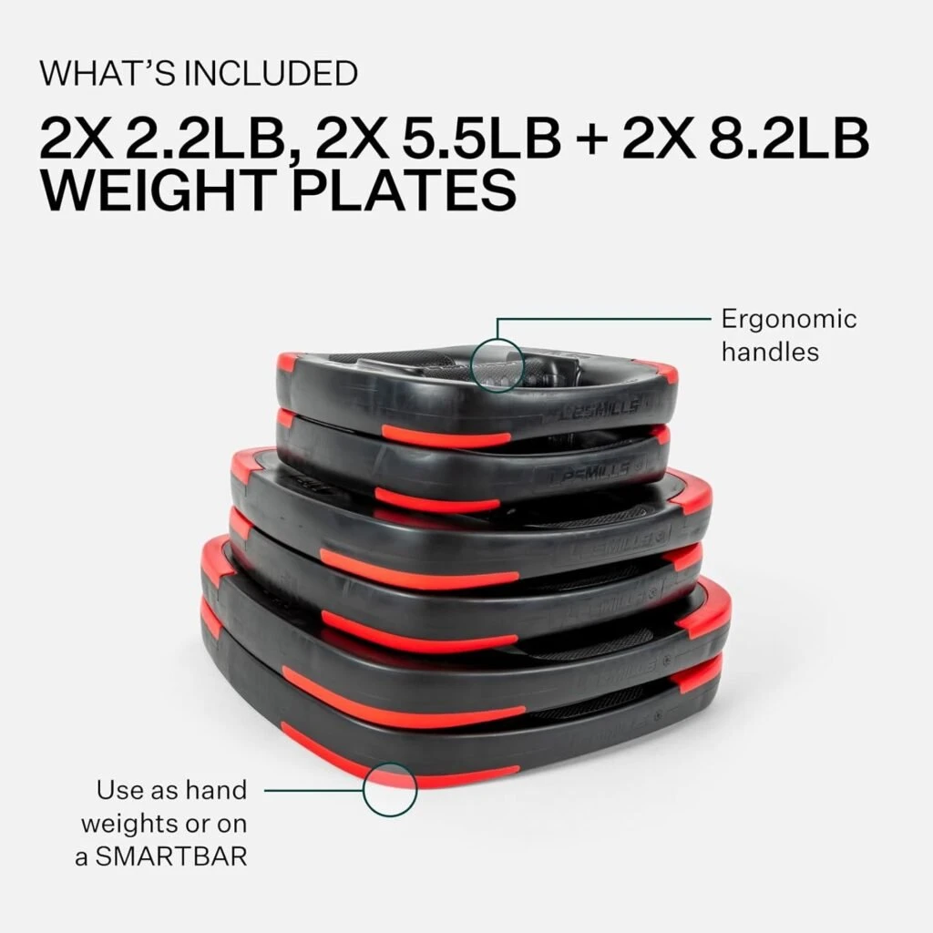 Les Mills™ Exercise Set of 6 Weight Plates for Total Body Workouts, 31.2 lbs Total Les Mills™ Exercise Set of 6 Weight Plates for Total Body Workouts, 31.2 lbs Total