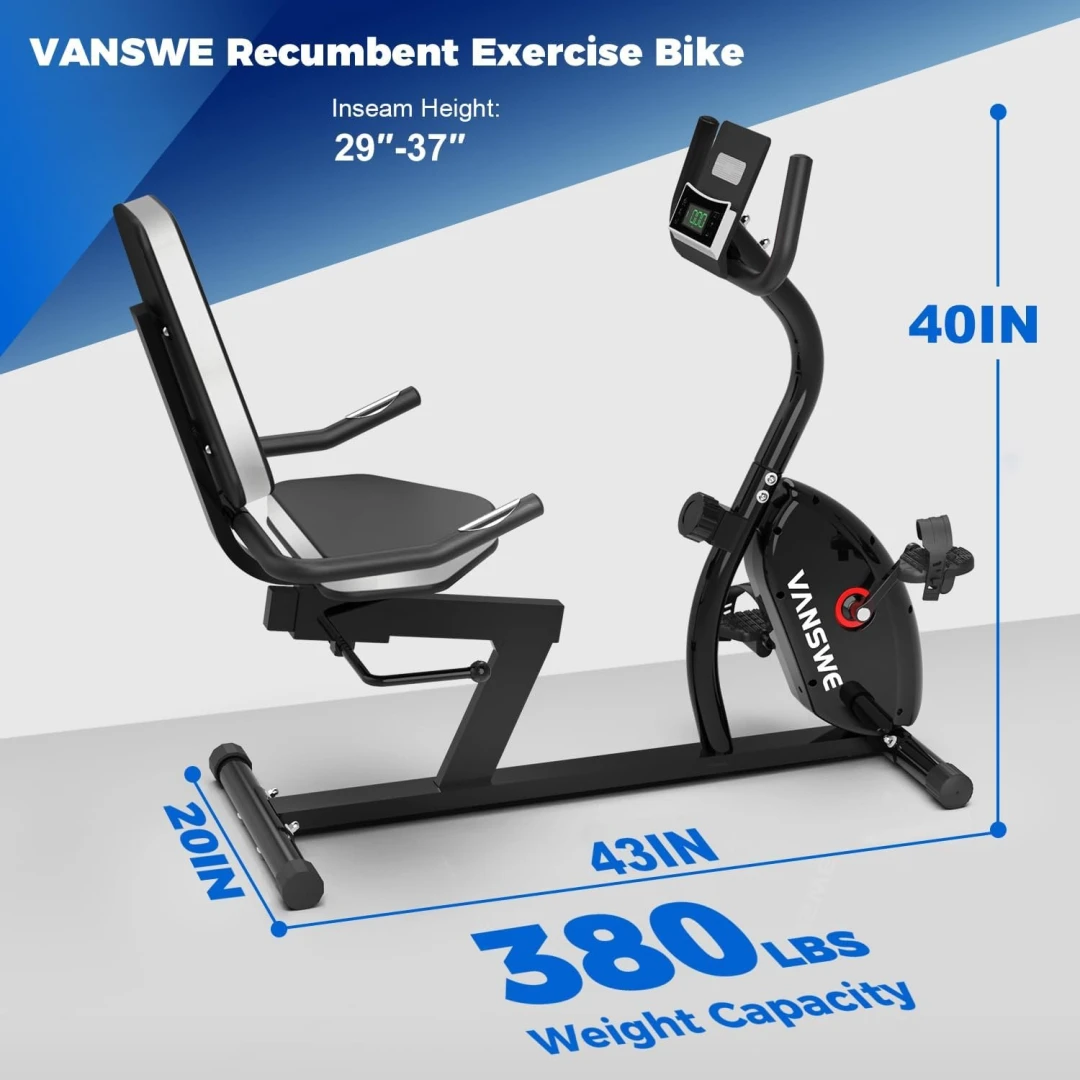 Vanswe Exercise Bike for Adults Review vanswe-recumbent-exercise-bike-for-adults-seniors-recumbent-bikes-for-home-with-magnetic-resistance-bluetooth-and-app-co-4