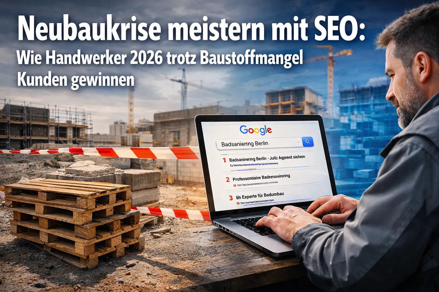 Neubaukrise meistern mit SEO: Wie Handwerker 2026 trotz Baustoffmangel Kunden gewinnen