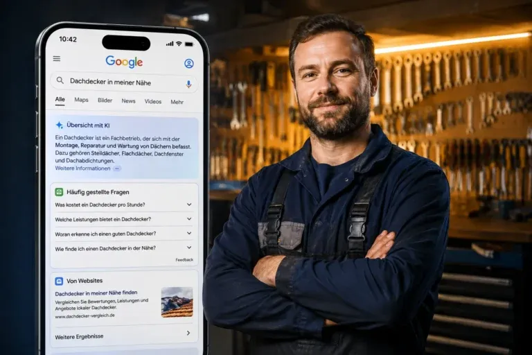 Wie Handwerker in Googles AI-Überblicken, FAQs und Featured Snippets erscheinen