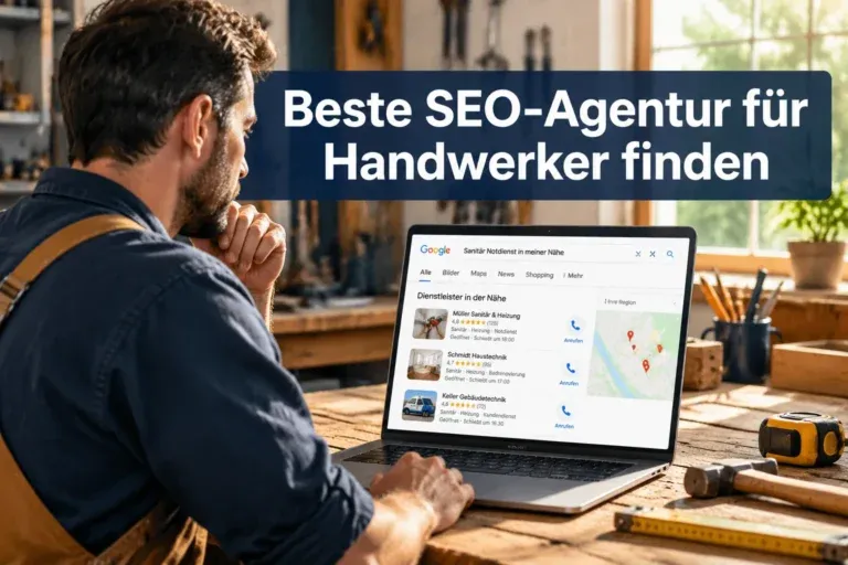 Beste SEO-Agentur für Handwerker finden: Kriterien, Vergleich und Warnsignale 2026