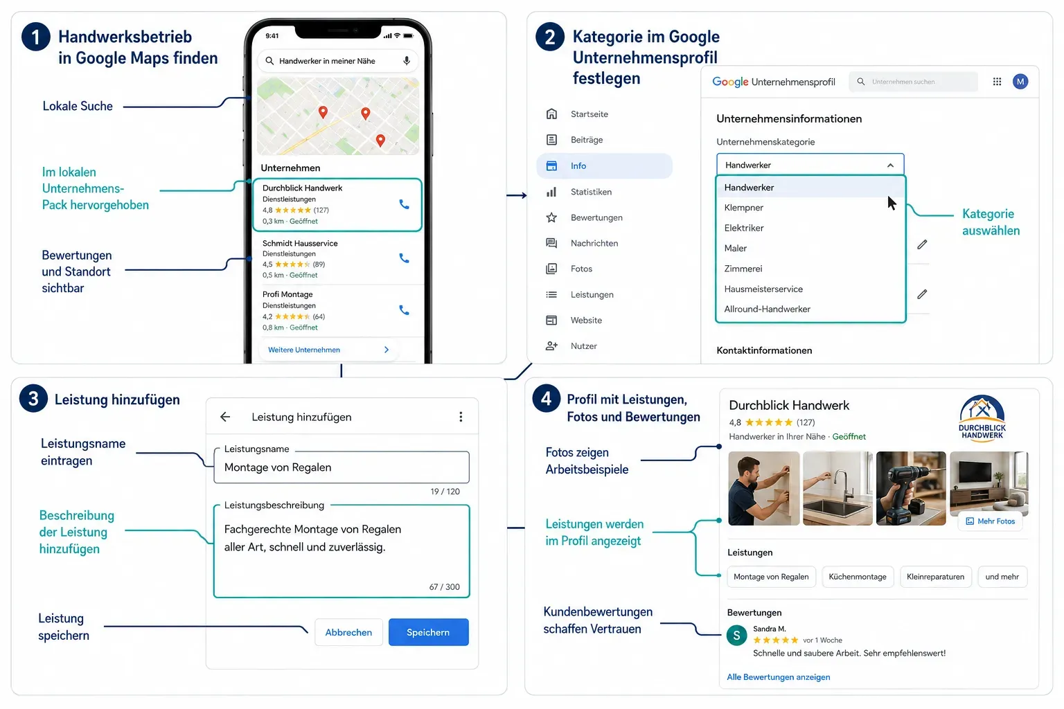 Was ist das Google Business Profile und warum brauchen Handwerker es?