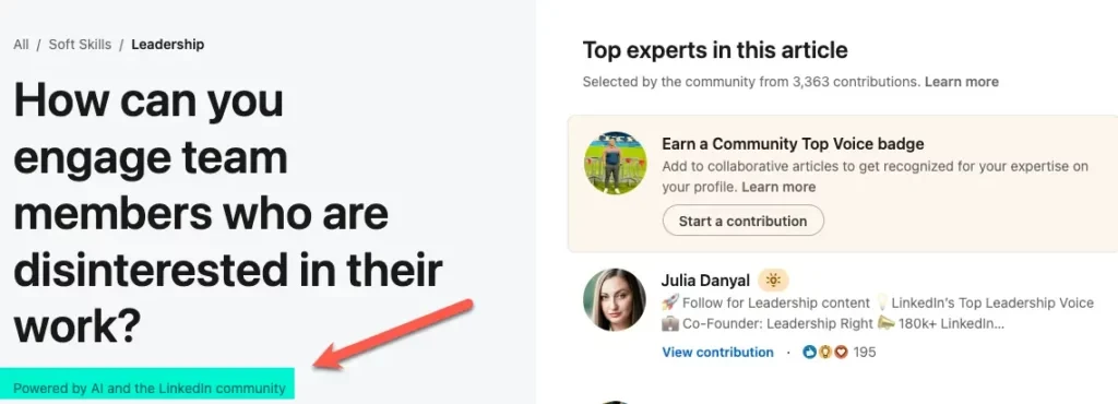 How can you engage team members who are disengaged in their work using AI content?