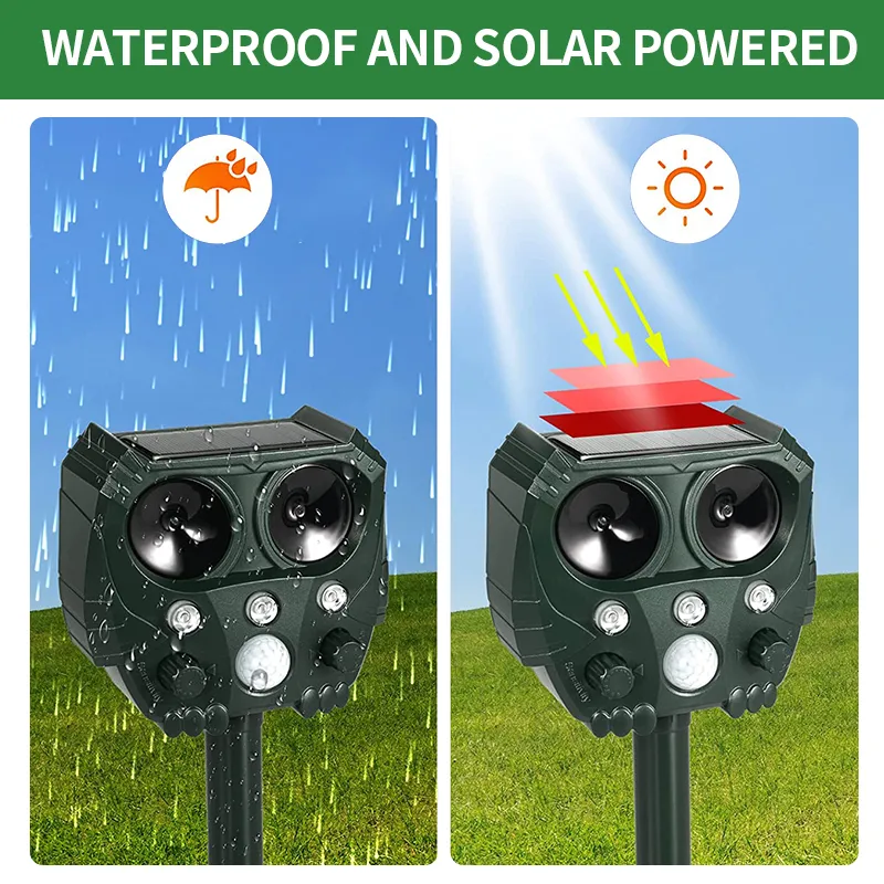 Solar Bird Repeller Ultrasonic Animal Repeller Outdoor Cat Repellent Dog Deterrent with LED Flashing Light Solar Animal Repeller Solar Bird Repeller Ultrasonic Animal Repeller Outdoor Cat Repellent Dog Deterrent with LED Flashing Light Solar Animal Repeller